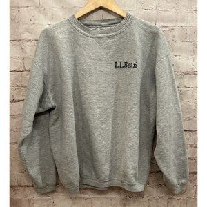 VTG Vintage LL Bean x Champion Light Grey Crewneck Sweatshirt Embroidered Logo